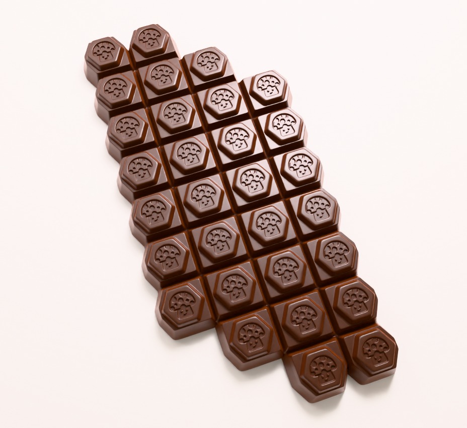 Handcrafted cacao chocolate bar