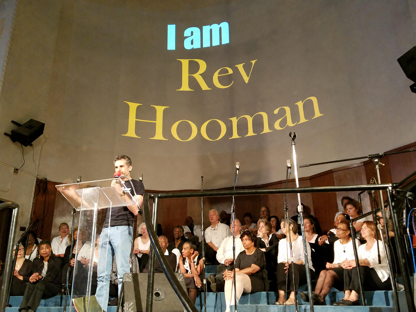 Rev Hooman speaking at Glide Memorial Church
